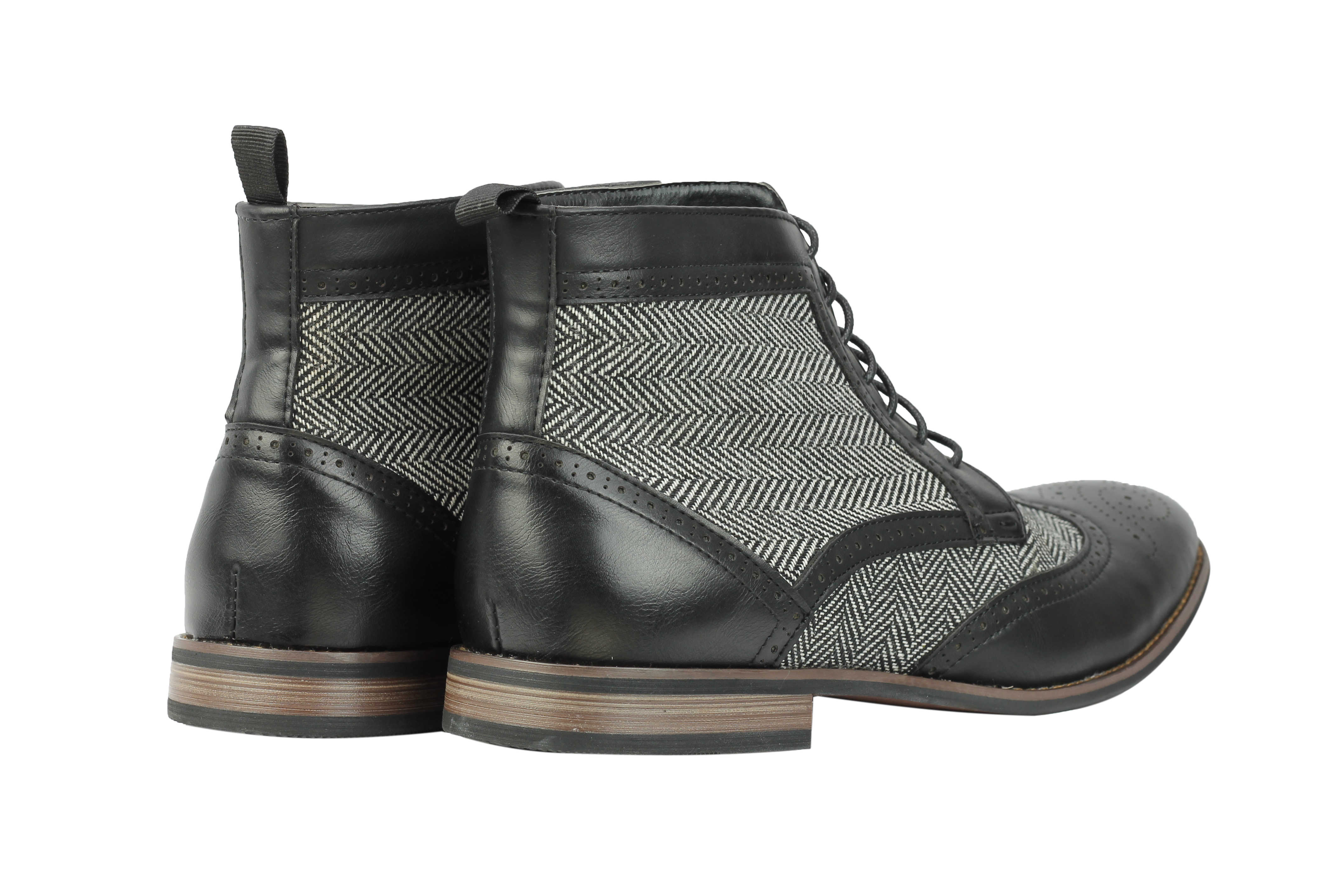 men faux leather boots